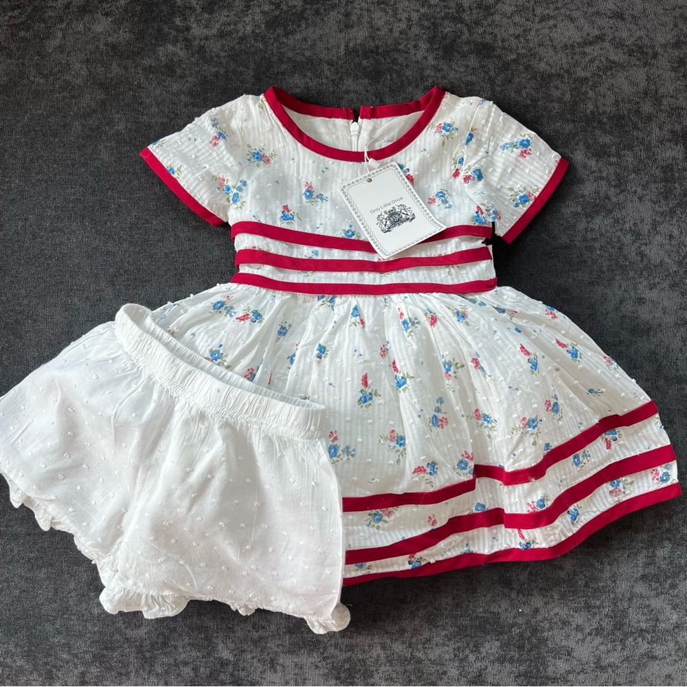 NWT Only Little Once Dress with Bloomers Size 2